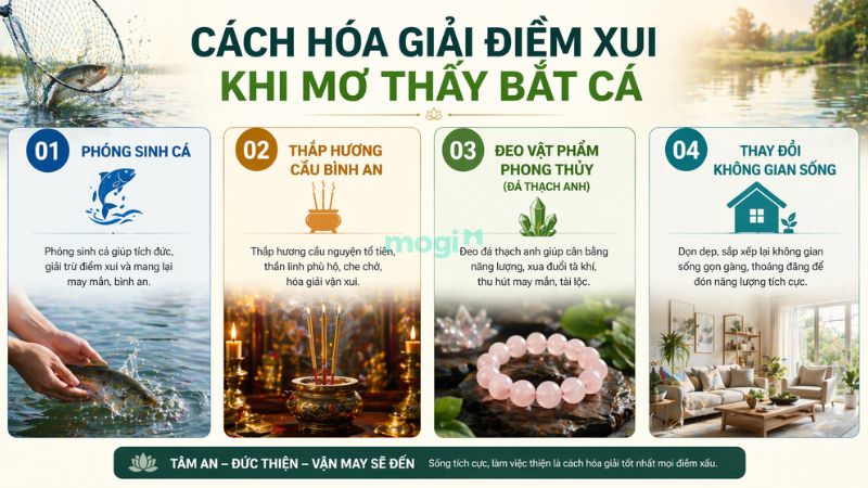 Cách hóa giải trường hợp điềm xui khi mơ thấy bắt cá