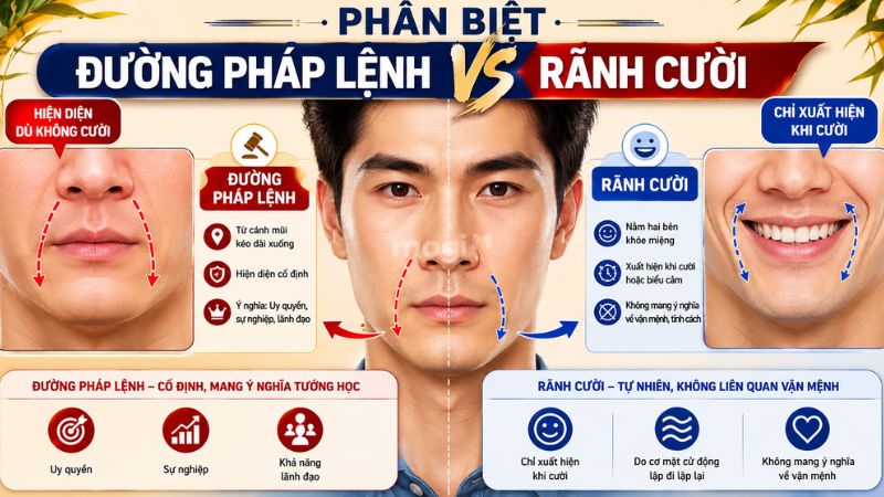 20+ Đường Pháp Lệnh xấu và tốt theo nhân tướng học 2 Cách phân biệt đường pháp lệnh và rãnh cười