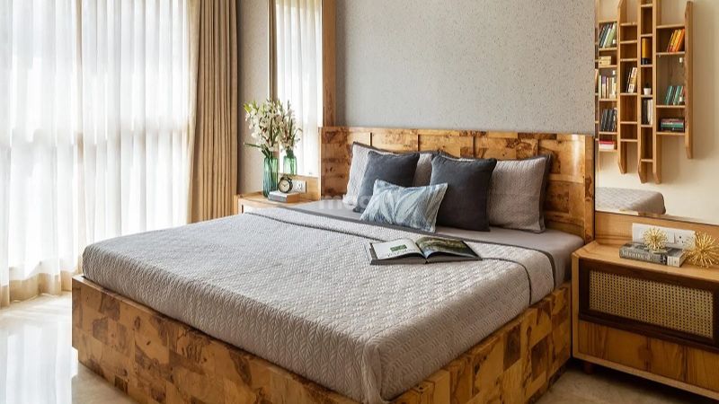 Mẫu phòng ngủ thoáng đãng và ấm cúng hợp với người mệnh Mộc