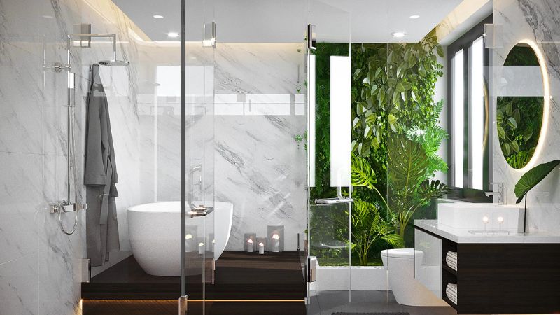 Không đặt cửa phòng tắm đối diện cửa chính hoặc cửa lớn