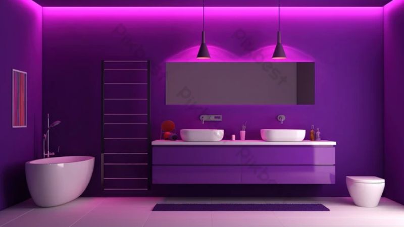 Tránh màu tím đậm: Dễ gây cảm giác nặng nề, u ám.