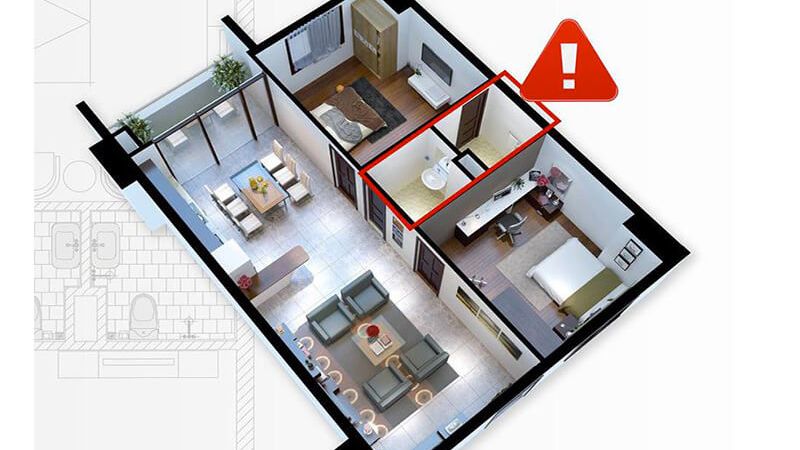 Đặt nhà vệ sinh ở trung tâm nhà