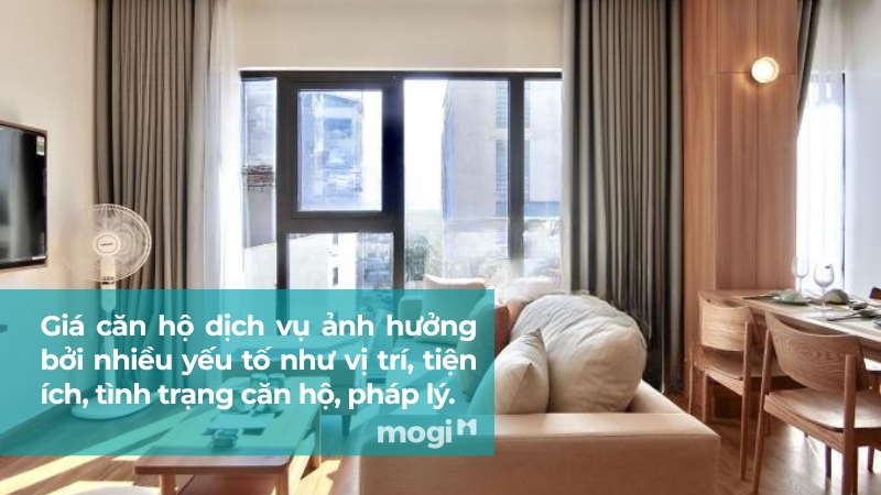 Giá căn hộ dịch vụ ảnh hưởng bởi nhiều yếu tố khác nhau
