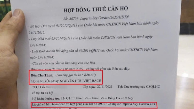 Chủ nhà cần chuẩn bị hợp đồng thuê căn hộ làm bằng chứng khi khởi kiện