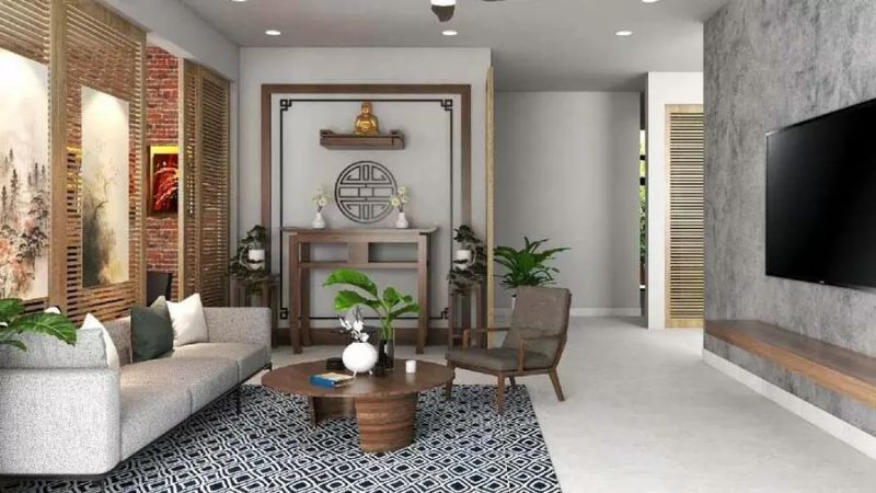 Phong thủy phòng khách: 5 nguyên tắc và 4 kiêng kỵ phải biết 2 Mẫu phòng khách được đặt ở vị trí trung tâm ngôi nhà