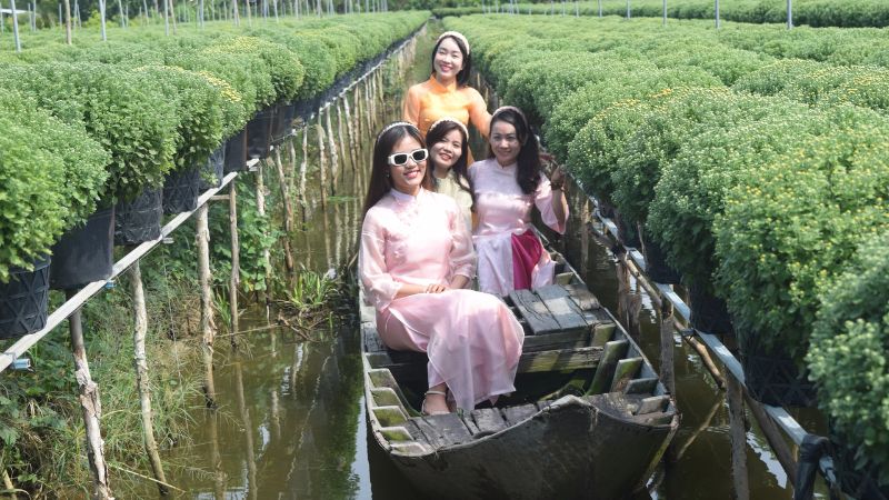 Mô hình du lịch sinh thái nông thôn thu hút nhiều người (Nguồn: Thanh Niên)