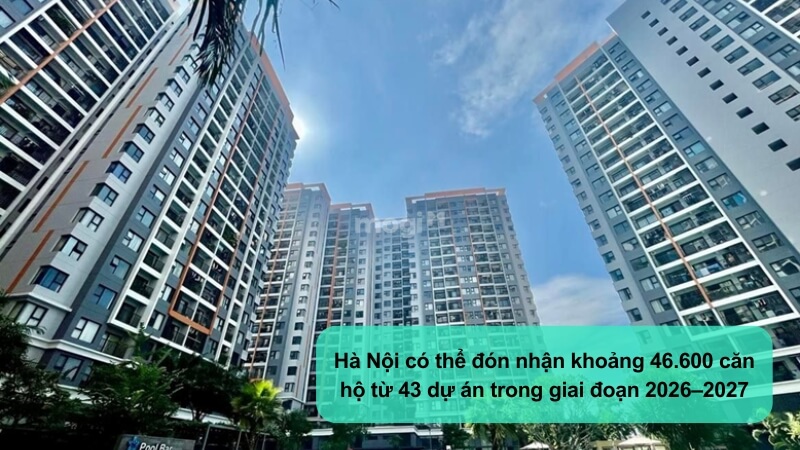 Nguồn cung nhà ở 2026 được dự đoán tăng mạnh, thực hư ra sao? 3 Savills dự báo Hà Nội có thể đón nhận khoảng 46.600 căn hộ từ 43 dự án