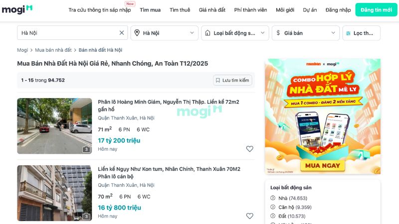 Dự kiến bảng giá đất Hà Nội 2026: Điều chỉnh khung giá và xu hướng thị trường 8 Mua bán nhà đất Hà Nội minh bạch, giá hợp lý cùng Mogi.vn