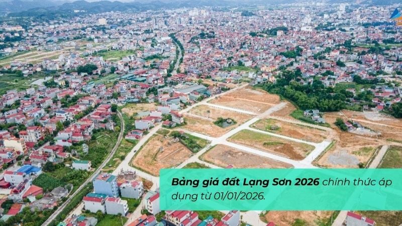 Bảng giá đất Lạng Sơn 2026 chính thức được công bố và áp dụng từ 01/01/2026