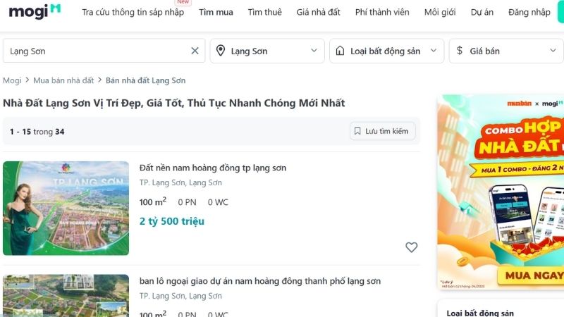 Mua bán nhà đất Lạng Sơn đúng giá tại Mogi.vn