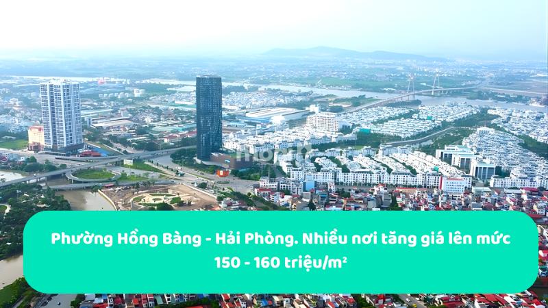 Một số tuyến đường tại Phường Hồng Bàng tăng giá lên mức 150 - 160 triệu/m²