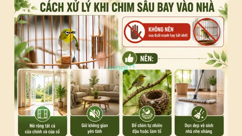 Chim sâu bay vào nhà là điềm gì? Giải mã chi tiết ý nghĩa của điềm báo 7 Những cách xử lý khi chim sâu bay vào nhà