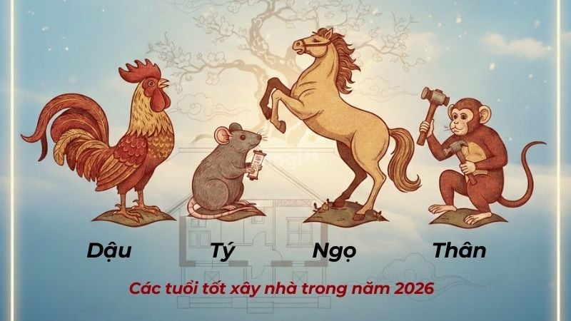 Các tuổi tốt để xây nhà năm 2026