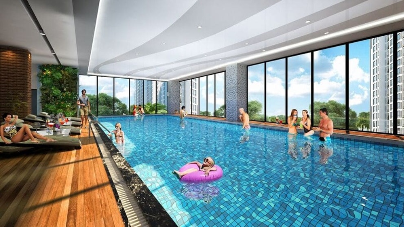 Tiện ích bể bơi kín, phù hợp cho mọi lứa tuổi