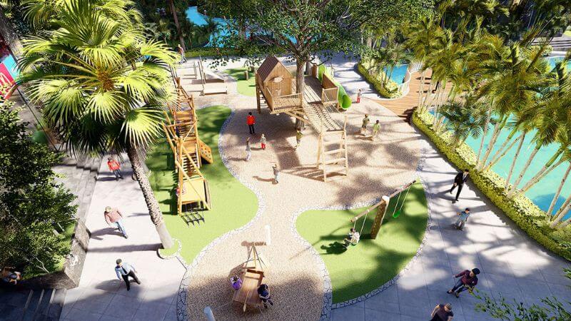 Không gian sống xanh mát tại Sunshine Sky City cùng hệ tiện ích đa dạng (Nguồn ảnh: Sunshine Sky City)