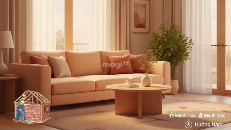 Gia chủ mệnh Hỏa và mệnh Mộc thích hợp xây nhà hướng Nam năm 2026