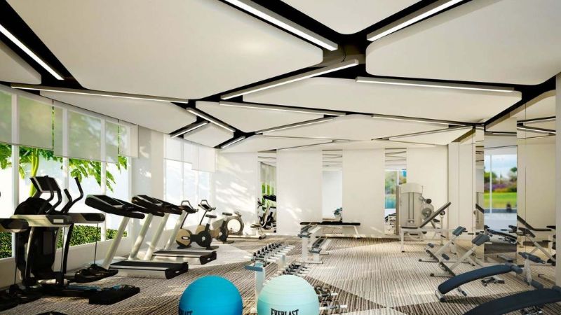 Không gian phòng Gym phục vụ nhu cầu thể dục thể thao ở Green Tower