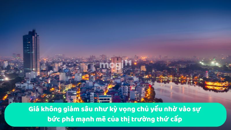 Giá không giảm sâu như kỳ vọng chủ yếu nhờ vào sự bức phá mạnh mẽ của thị trường thứ cấp