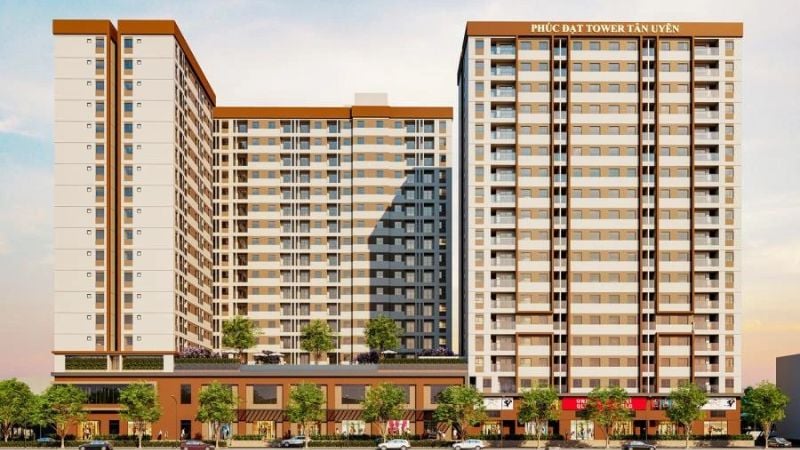 Tổng quan bên ngoài dự án nhà ở xã hội Phúc Đạt Tân Uyên