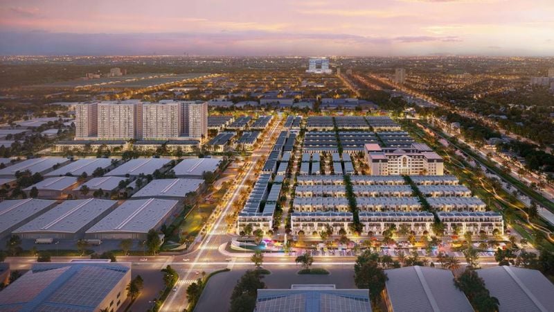 Tổng quan bên ngoài dự án nhà ở xã hội Hòa Phú