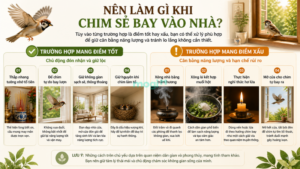 Cách xử lý khi chim sẻ bay vào nhà