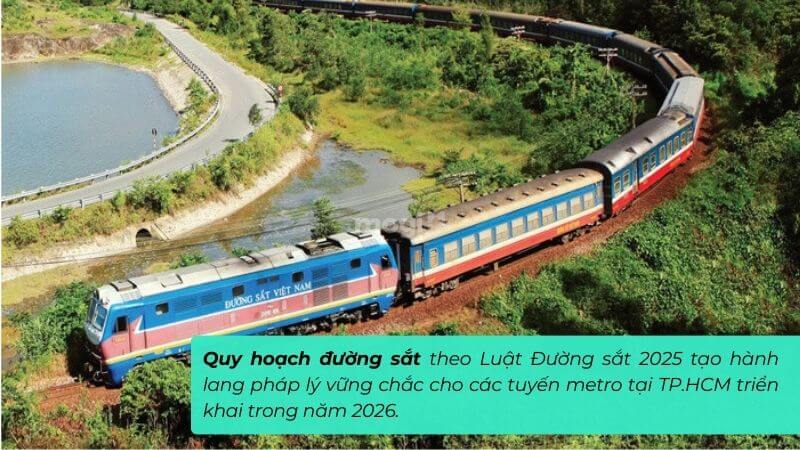 Quy hoạch đường sắt theo Luật Đường sắt 2025 tạo pháp lý vững chắc cho các tuyến metro 2026