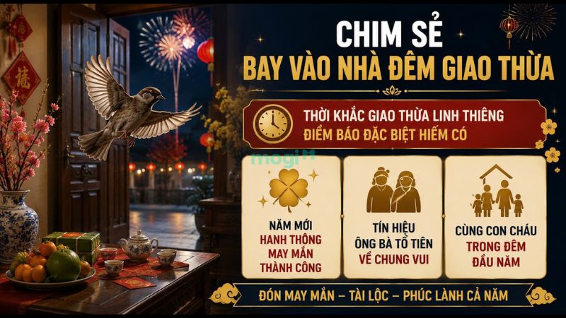 Điềm báo chim sẻ bay vào nhà đêm giao thừa