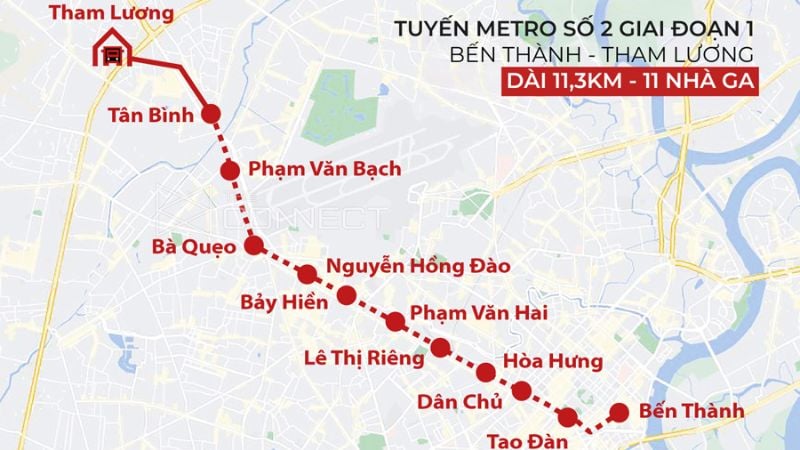 Toàn cảnh 4 dự án hạ tầng sắp triển khai tại TP.HCM cập nhật năm 2026 3 Dự án Metro số 2 (Bến Thành – Tham Lương)