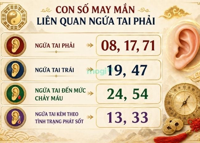 Ngứa tai phải: Giải mã điềm báo theo tâm linh và khoa học 3 Con số may mắn liên quan các trường hợp ngứa tai
