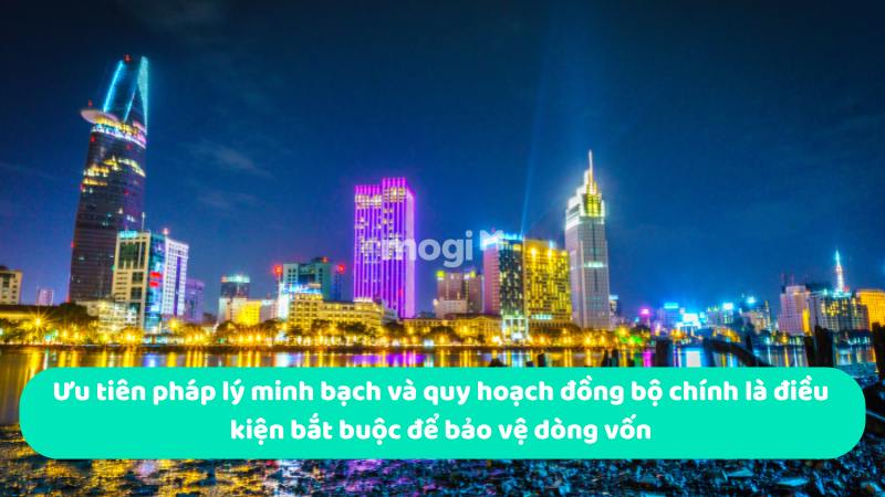 Ưu tiên pháp lý minh bạch và quy hoạch đồng bộ chính là điều kiện bắt buộc để bảo vệ dòng vốn