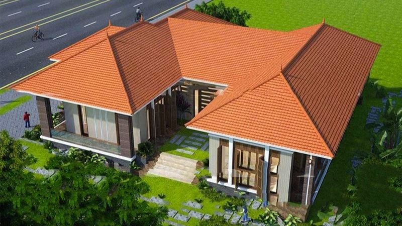 Phong thủy nhà chữ U thế nào để vận khí may mắn, hanh thông 4 Bố trí sân vườn hợp phong thủy