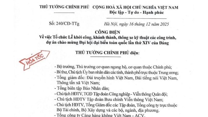 Cập nhật danh sách 234 dự án khởi công khánh thành mới nhất 2026 1 Công điện 240 của thủ tướng chính phủ