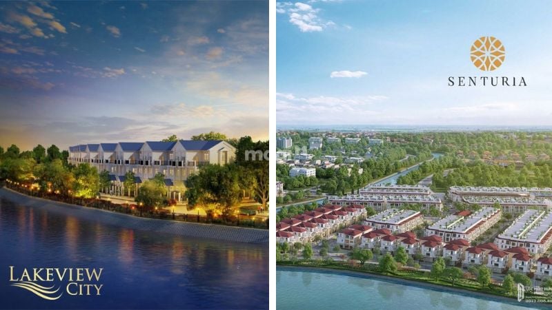 Senturia An Phú & Lakeview City là hai khu đô thị cao cấp cũng bị ảnh hưởng bởi hạ tầng khu thể thao Rạch Chiếc