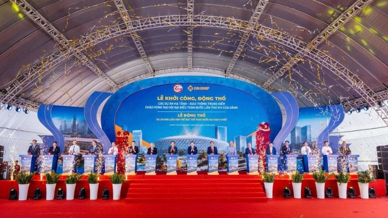 Lễ động thổ khu liên hợp thể dục thể thao quốc gia Rạch Chiếc (Nguồn ảnh: Sun Group)