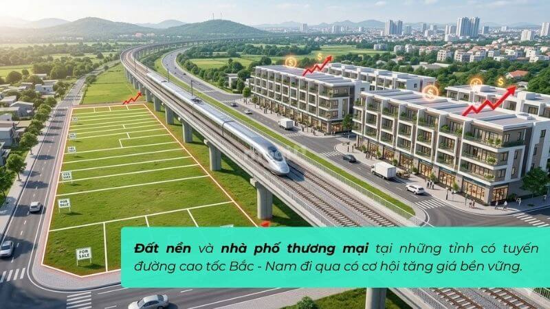 Đất nền và nhà phố thương mại gần đường cao tốc Bắc Nam có tiềm năng tăng giá đáng kể