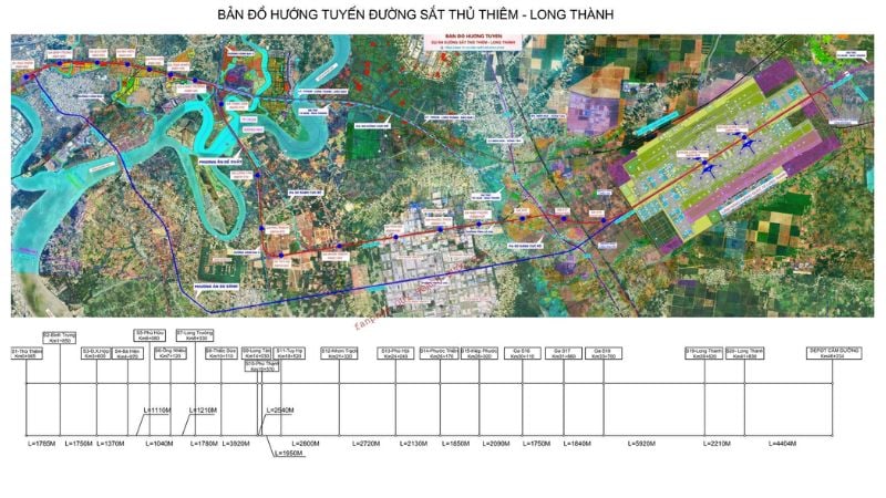Tuyến đường sắt bắt đầu từ khu đô thị Thủ Thiêm thuộc TP Thủ Đức