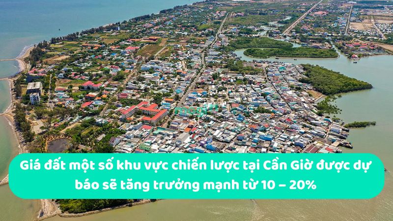 Giá đất một số khu vực chiến lược tại Cần Giờ được dự báo sẽ tăng trưởng mạnh từ 10 – 20%