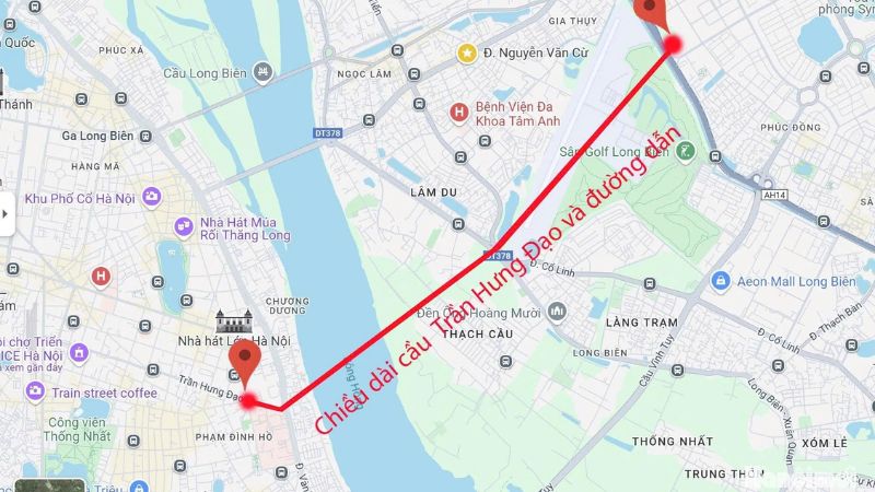 Tổng chiều dài cầu Trần Hưng Đạo toàn tuyến khoảng 4,18 km 