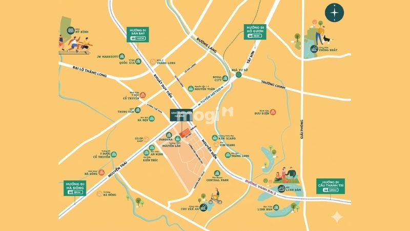 Vị trí dự án Nhà ở xã hội Hạ Đình