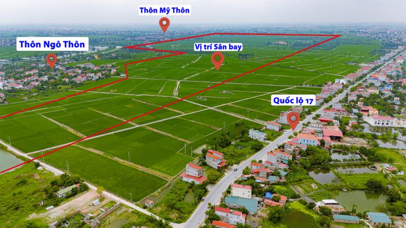 Sân bay Gia Bình nằm trên địa bàn các xã Gia Bình, Lương Tài, Nhân Thắng và Lâm Thao thuộc tỉnh Bắc Ninh - Ảnh: VNEconomy