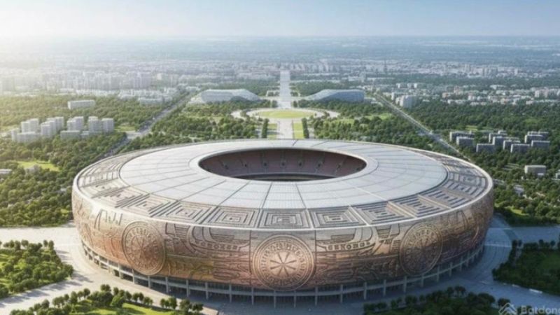 Sân vận động Trống Đồng với sức chứa khoảng 135.000 chỗ ngồi.