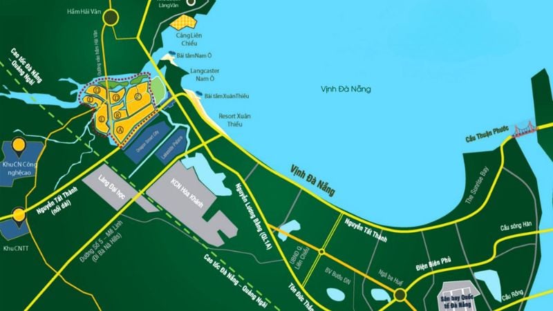 Vị trí chiến lược của dự án Golden Hills Đà Nẵng