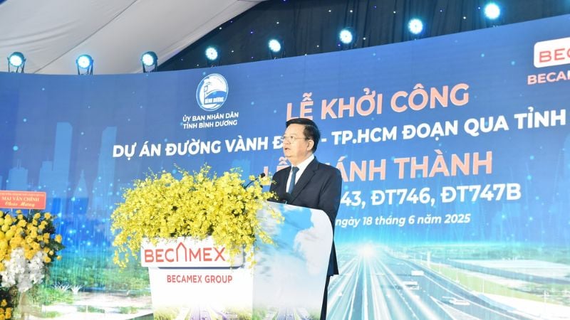 Lê xkhởi công đường Vành đai 4 TPHCM đoạn qua tỉnh Bình Dương (Nguồn: Báo Thông tin Chính phủ)