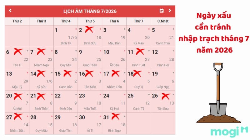 Chọn ngày tốt nhập trạch tháng 7 năm 2026 đón tài lộc vào nhà 3 Ngày xấu nên tránh nhập trạch tháng 7 năm 2026