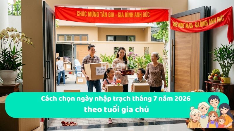 Chọn ngày tốt nhập trạch tháng 7 năm 2026 đón tài lộc vào nhà 4 Cách chọn ngày nhập trạch tháng 7 năm 2026 theo tuổi gia chủ