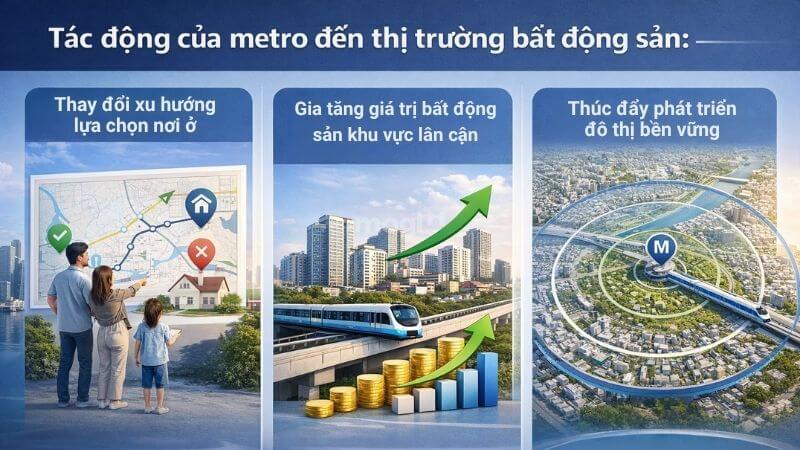 Một số tác động của metro đến thị trường bất động sản