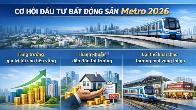 Các cơ hội khi đầu tư bất động sản metro năm 2026