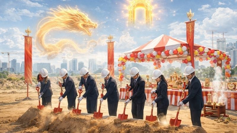 Lễ động thổ là nghi thức xin phép Thổ Địa và các vị Thần linh cai quản đất đai trước khi khởi công