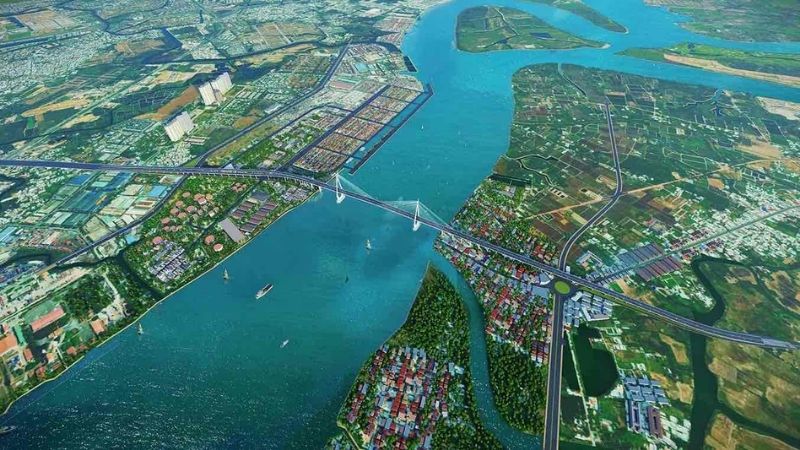 Phối cảnh 3d của cầu Cát Lái