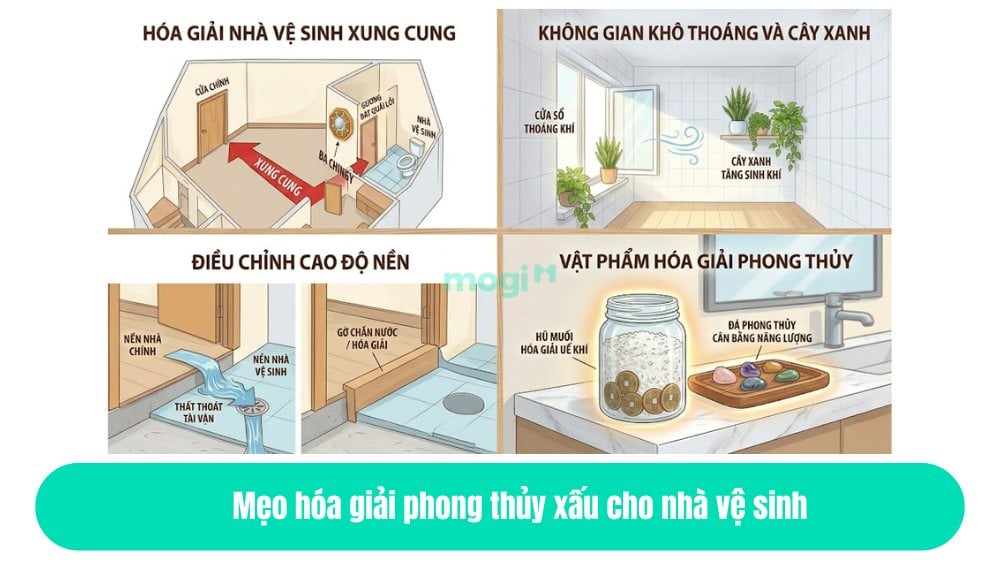 Phong thủy nhà vệ sinh và sự liên kết chặt chẽ với vận khí, may mắn 10 Mẹo hóa giải phong thủy xấu cho nhà vệ sinh